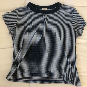 Brandy Melville blue and white top